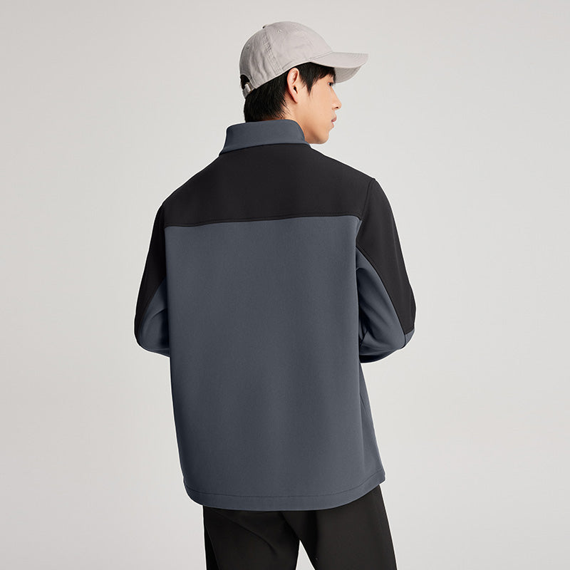 Men's Softshell Fleece-Lined Jacket - Water-Repellent Windbreaker