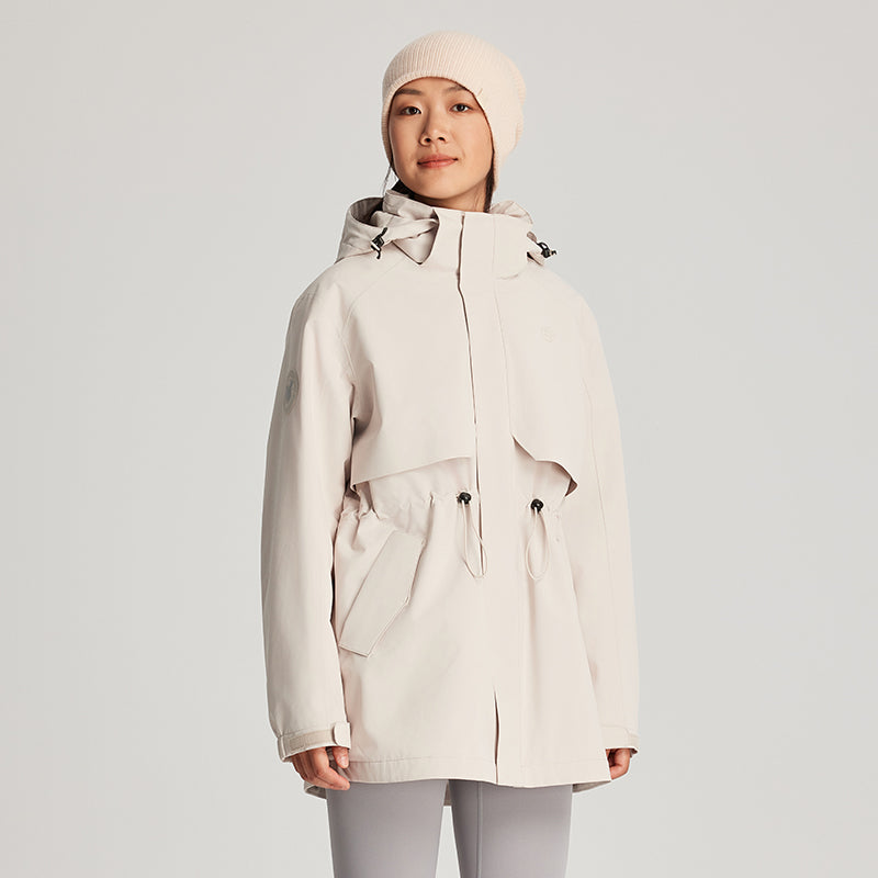 Women's Fleece-Lined Waterproof Jacket – Insulated Winter Outdoor Coat